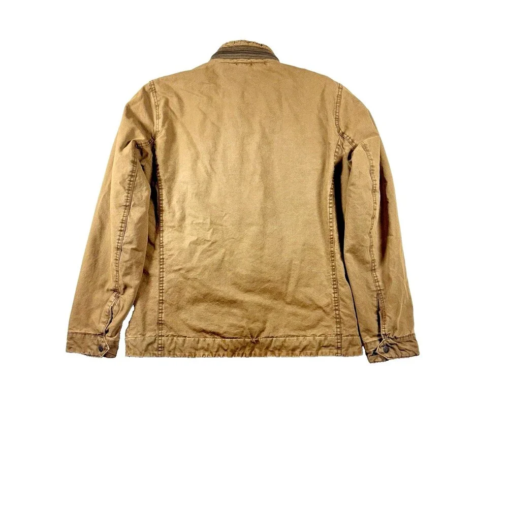 Levi’s Y2K Brown Quilted Field Jacket Mens M Military Utility 2000s